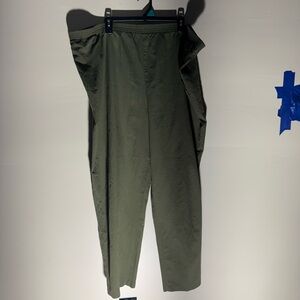 BonWorth Olive Green Pull-On Pants Size 2X Elastic Waist Casual Comfort